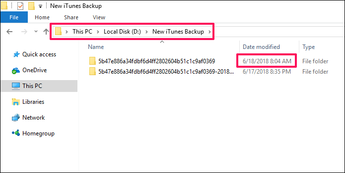 I Tunes Изменить местоположение резервной копии 11