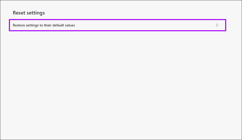Сбросить Microsoft Edge Chromium 3