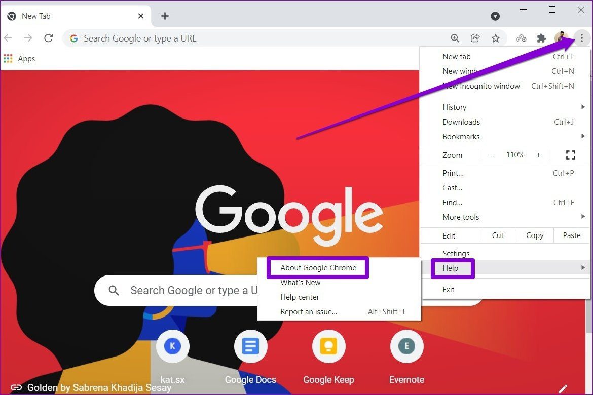 Проверить наличие обновлений Chrome