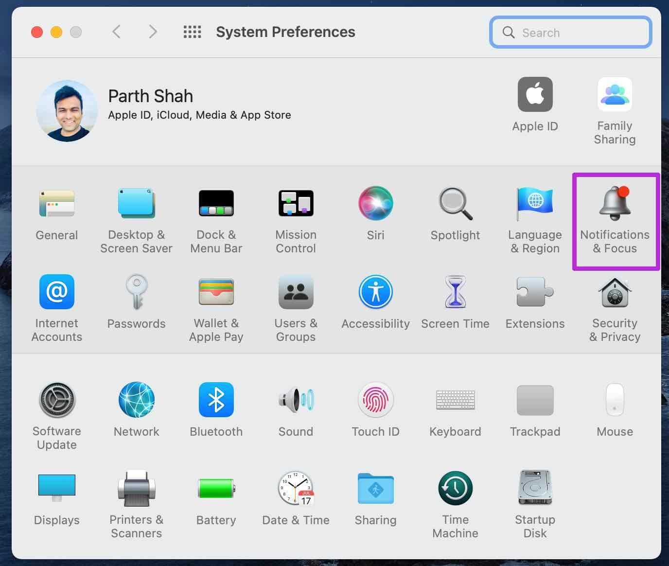 открытые уведомления Mac