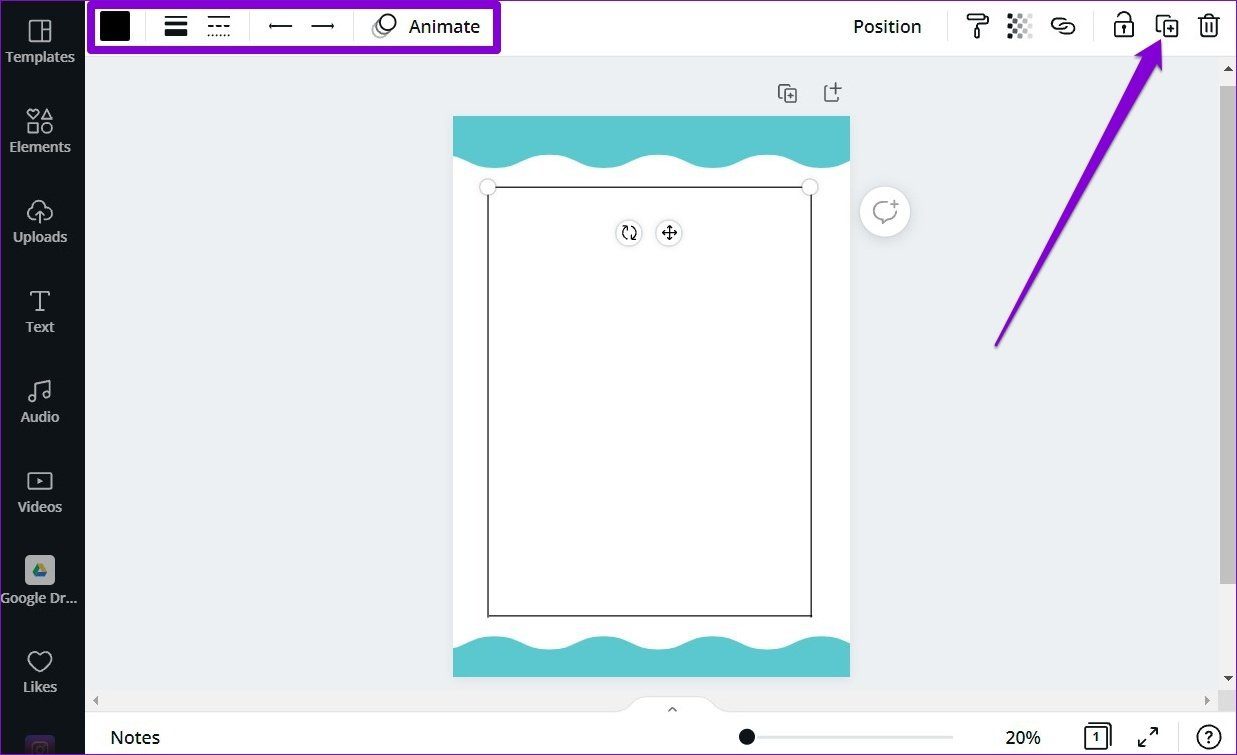 Рисовать таблицу в Canva