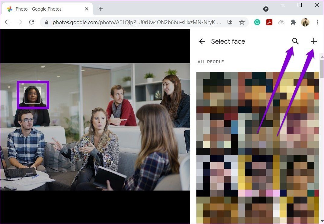 Добавить лица в Google Фото на ПК