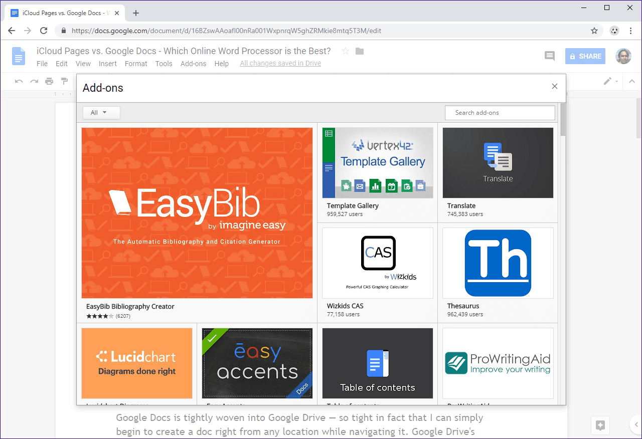 Сравнение Icloud Pages и Google Docs 9