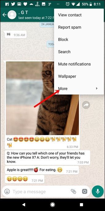 Пересылать сообщения Whats App на электронную почту 2