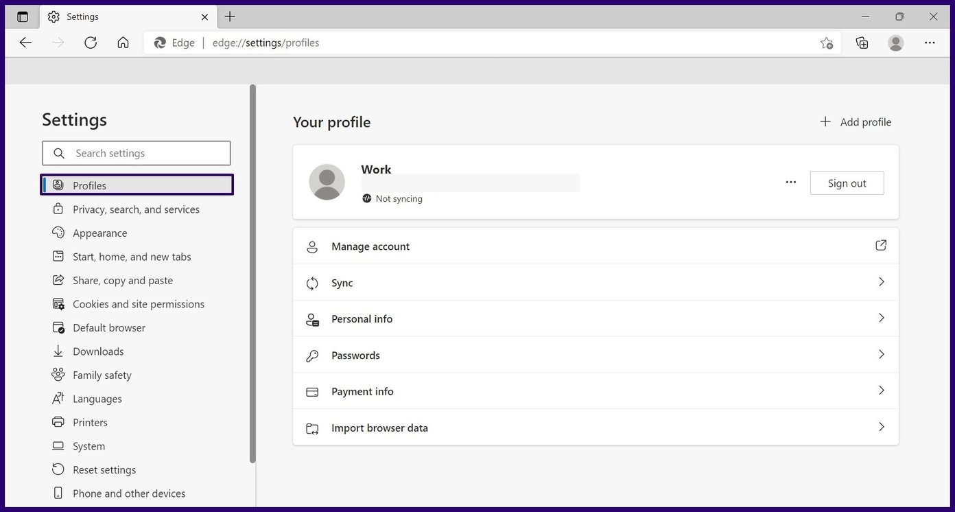 Как управлять сохраненными паролями в Microsoft Edge, шаг 4