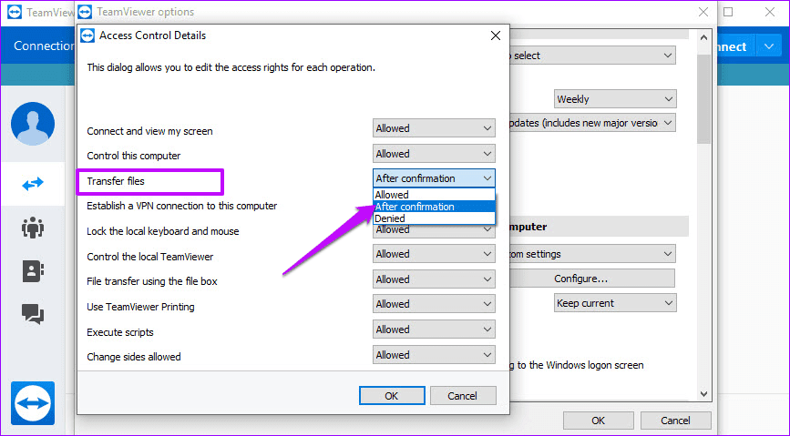 Как отключить и заблокировать передачу файлов в Teamviewer 27