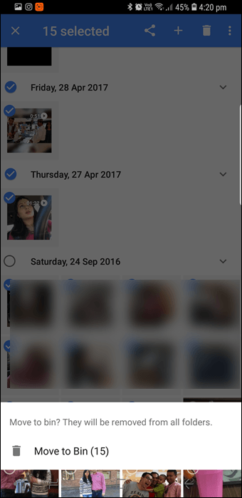 Удалить фотографии WhatsApp из Google Фото 8