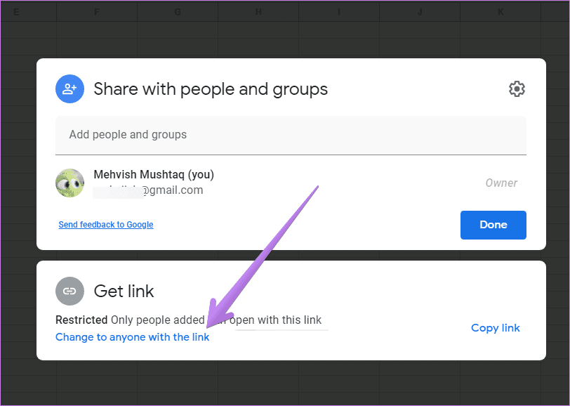 Сделать листы Google доступными для редактирования кем угодно 4s