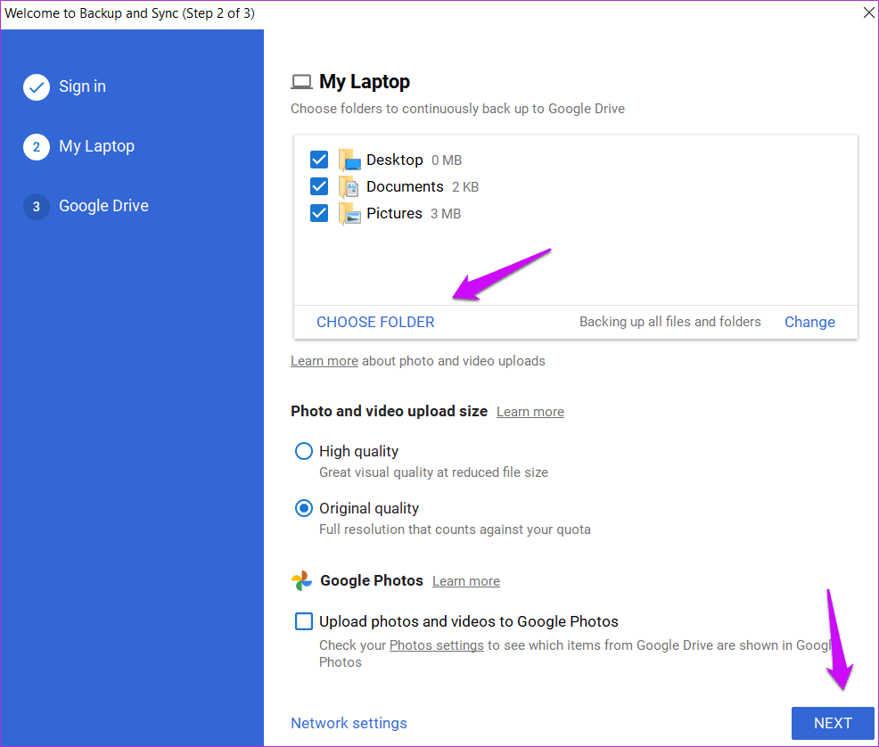 Изменение местоположения папки Google Диска в Windows 10 4