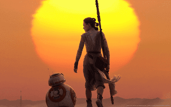 Rey And Bb 8 Droid Star Wars 7 The Force Awakens Арт