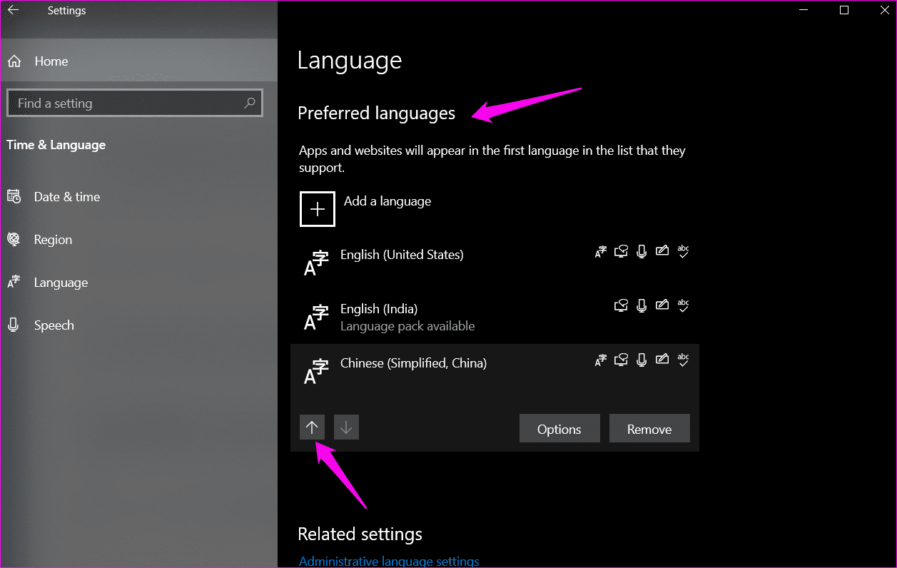 Как изменить язык системы в Windows 10 6