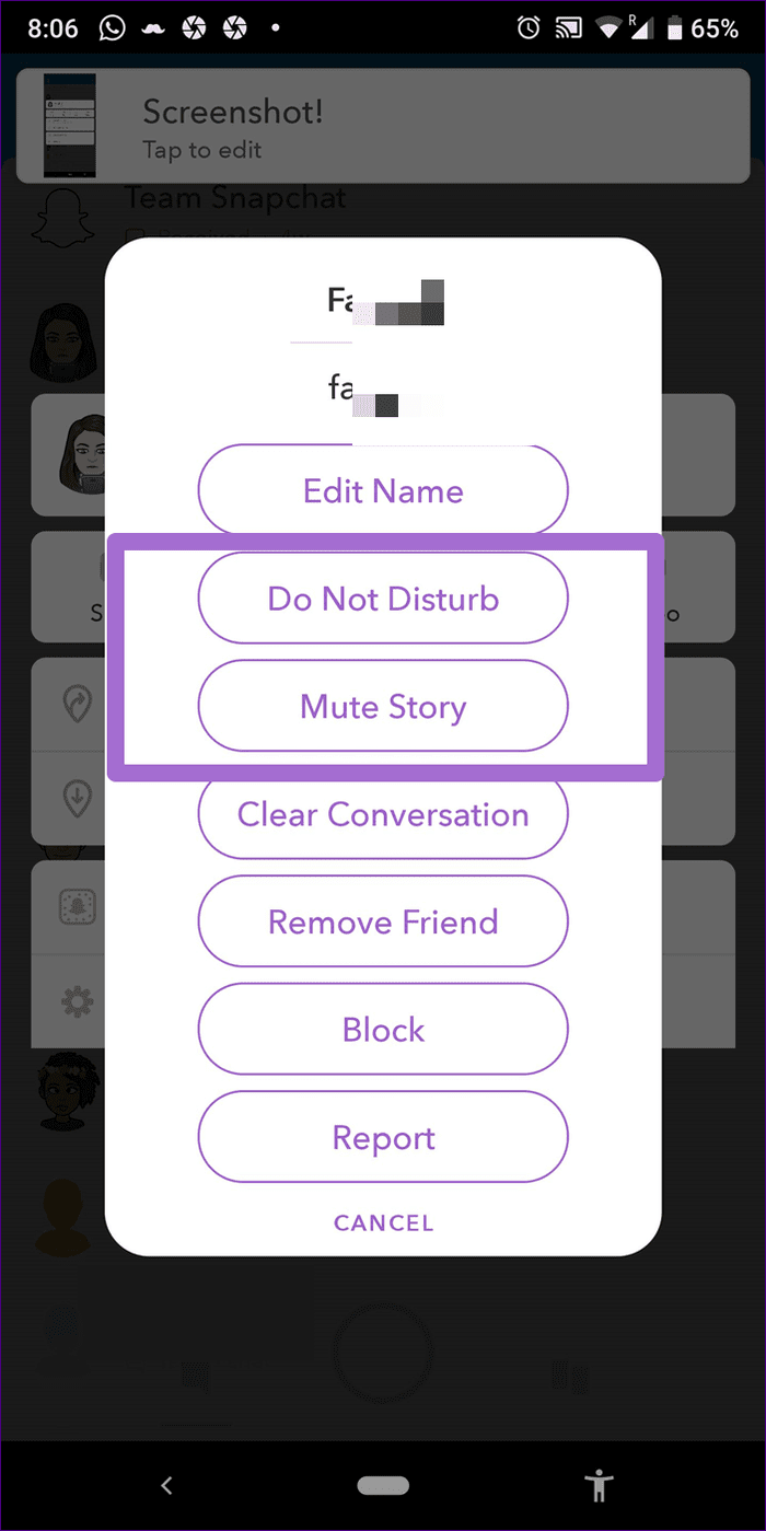 Snapchat Mute Не беспокоить 6