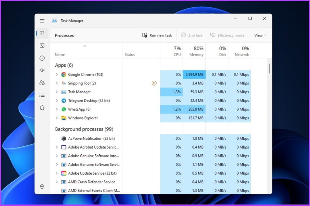 открыть диспетчер задач Windows