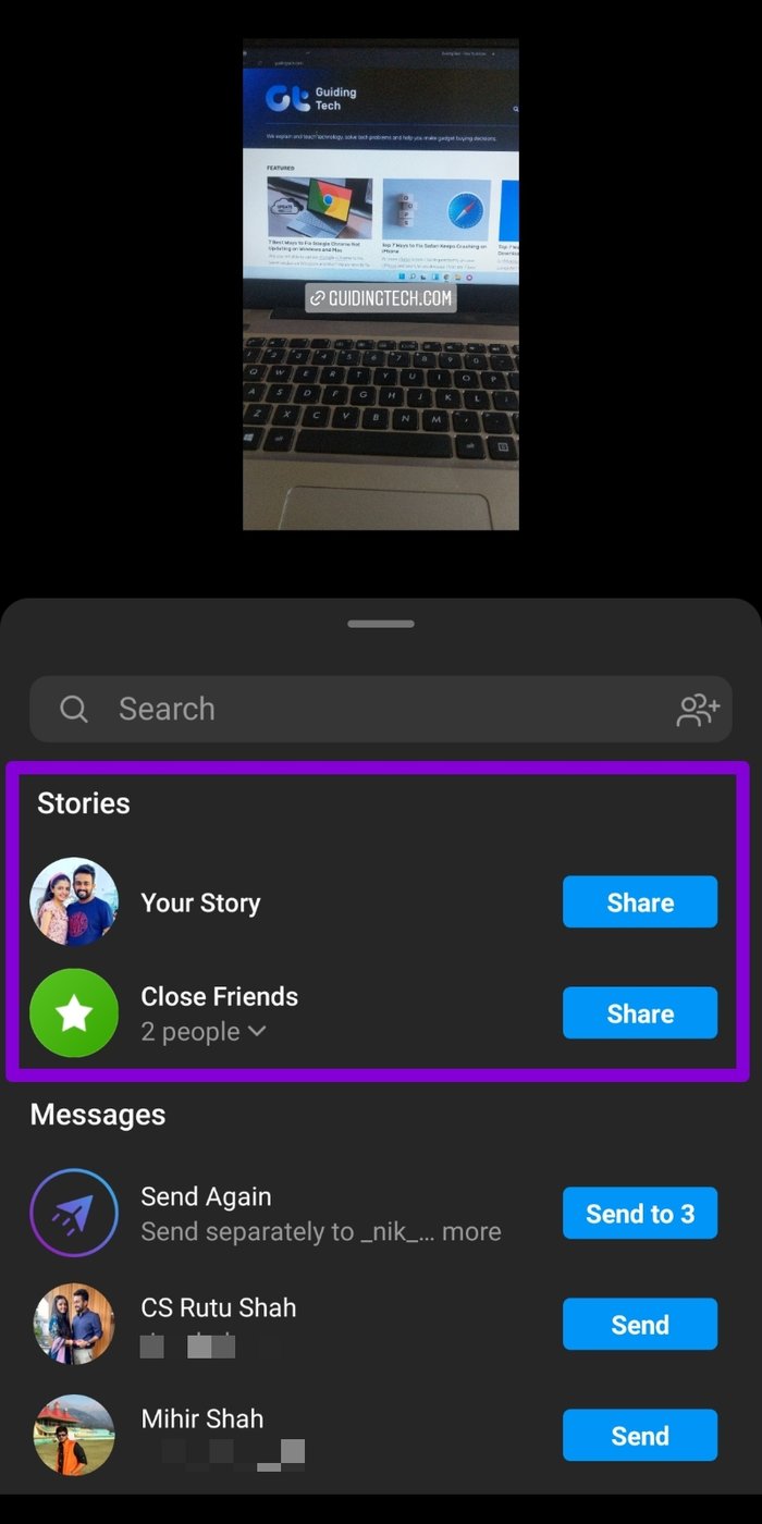 Поделитесь своей историей в Instagram
