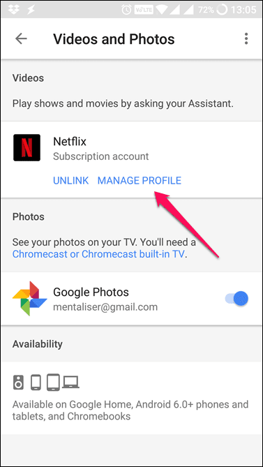 Google Ассистент Нетфликс подключен