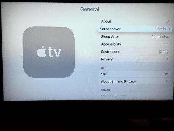 Заставка Apple TV Настройки сна 1 1