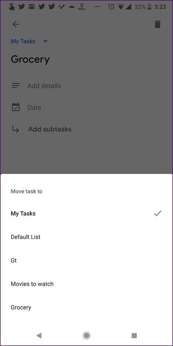 Возможности Google Tasks Подсказки 15