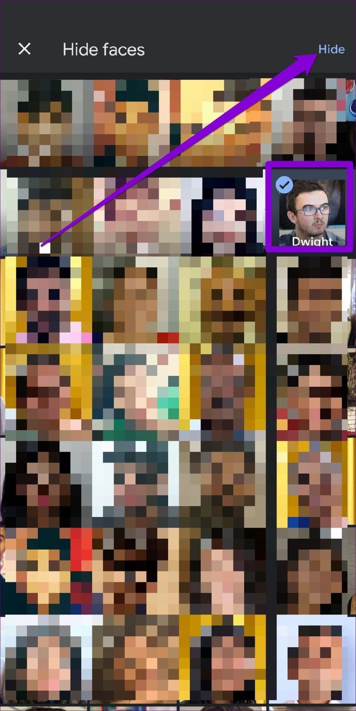 Скрыть лицо в Google Фото