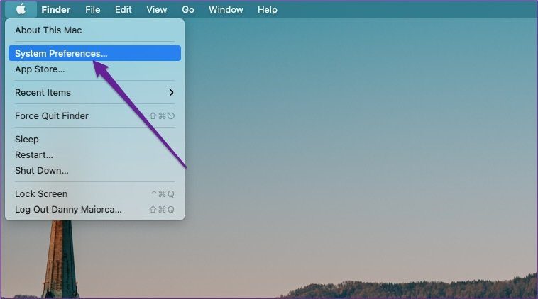Системные настройки логотипа Apple