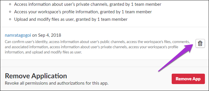 Удалить файлы Slack 8