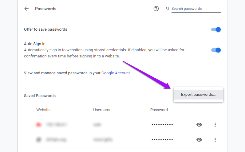 Экспорт паролей Chrome в CSV 3