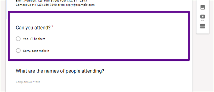 Создать Rsvp Google Form 05