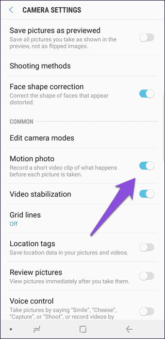 Как конвертировать движущиеся фотографии в Gif в Samsung Galaxy Note 8, Note 9 и S9 6
