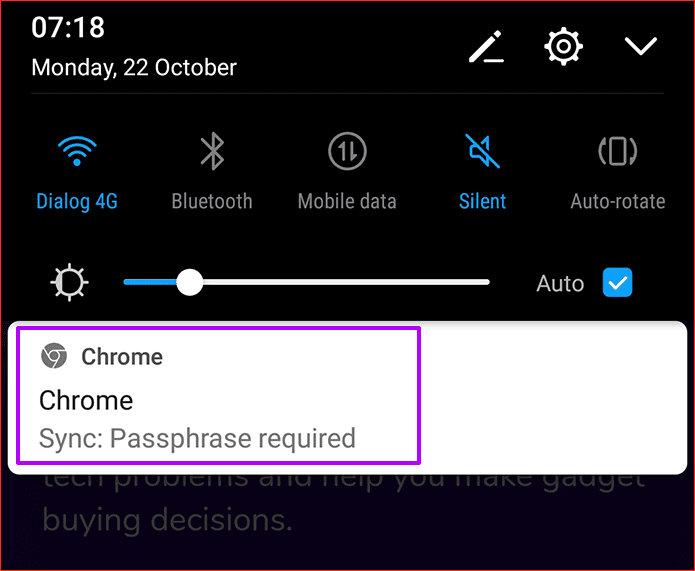 Chrome Используйте кодовую фразу синхронизации 6