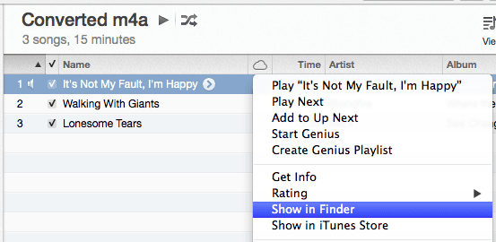 I Tunes Показать в Finder