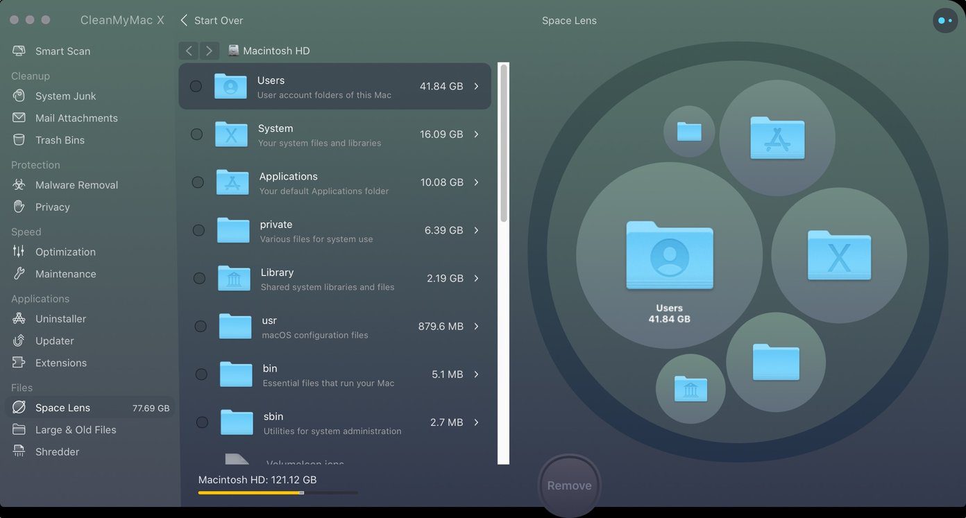 Удалите большие старые файлы с помощью Clean My Mac X