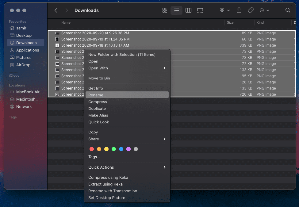 Переименуйте несколько файлов на Mac 4