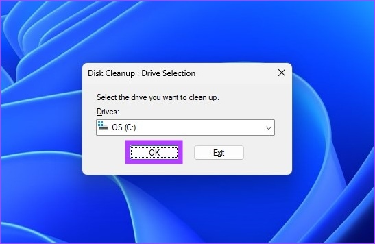 выберите диск, где находится ОС Windows (C)