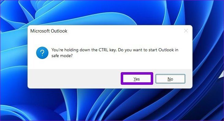 Откройте Outlook в безопасном режиме