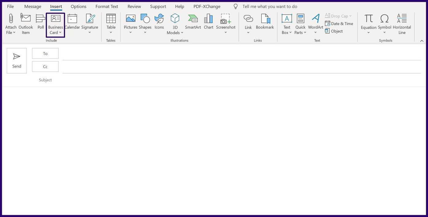 Как создавать и использовать визитки в Outlook шаг 16