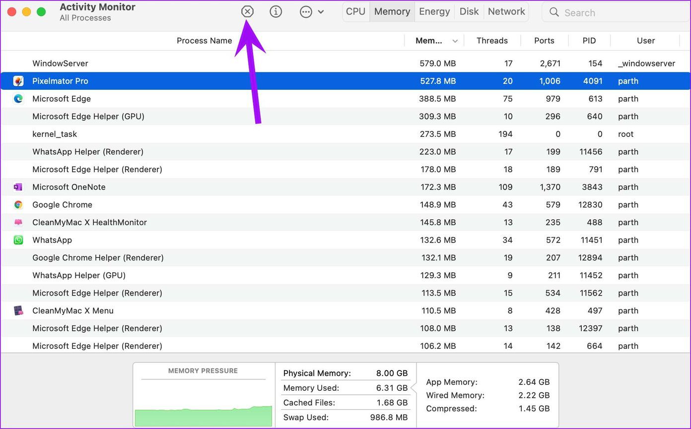 Закрыть фоновые приложения Исправить Chrome, не работающий на Mac