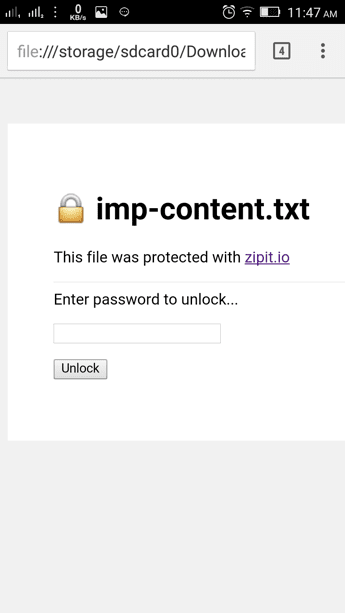 Zipit Html-страница в Chrome