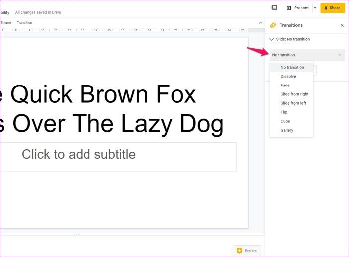 Добавить анимацию в Google Slides 14