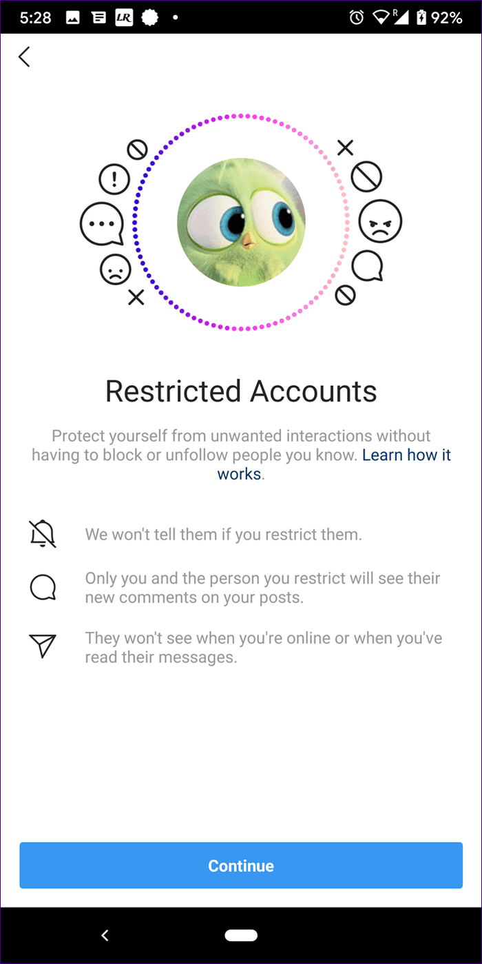 Ограничение Instagram против блокировки 2A