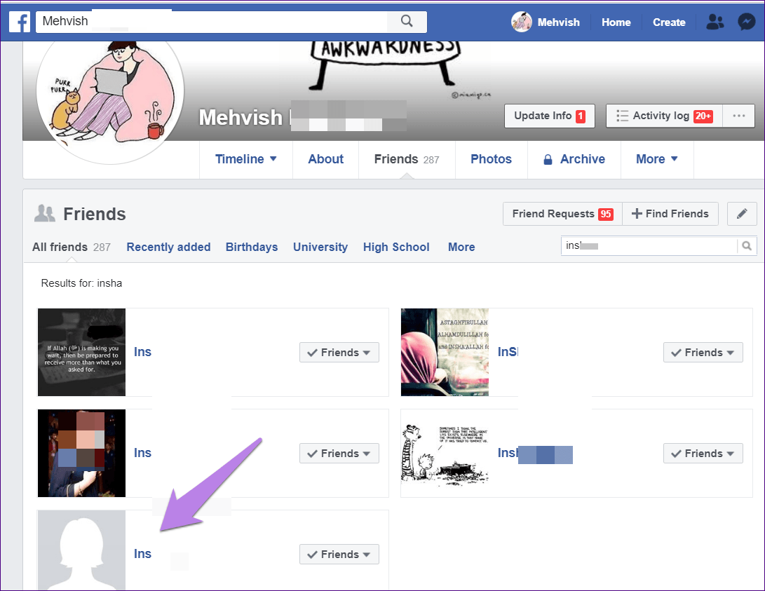 Удалить деактивированных друзей Facebook Fb 7