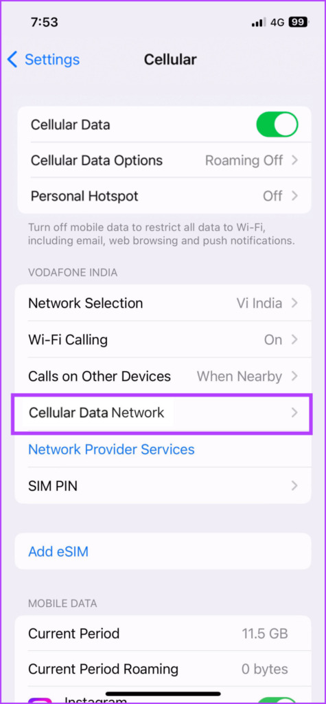 Сбросить настройки APN на iPhone