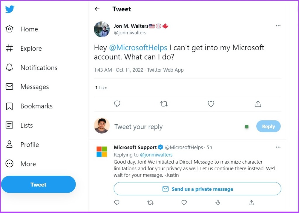 Сообщите о своей проблеме в @microsofthelps