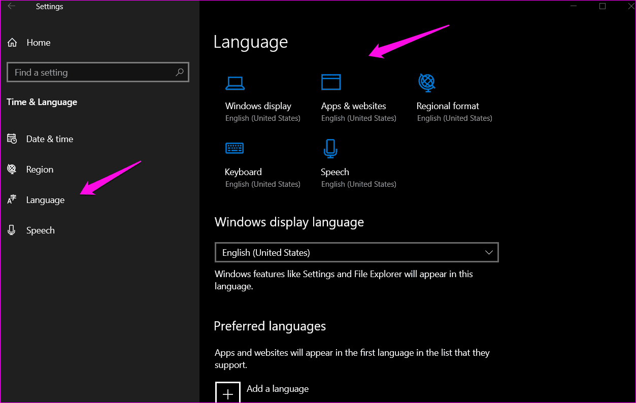 Как изменить язык системы в Windows 10 4
