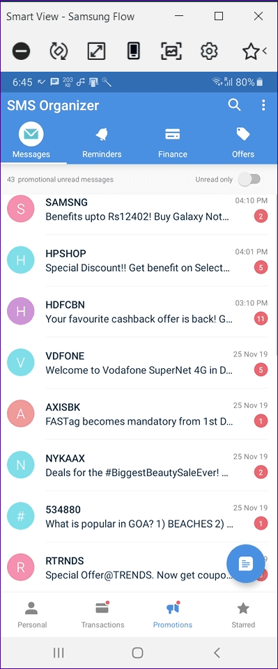 Приложение Microsoft Your Phone против Samsung Flow 14