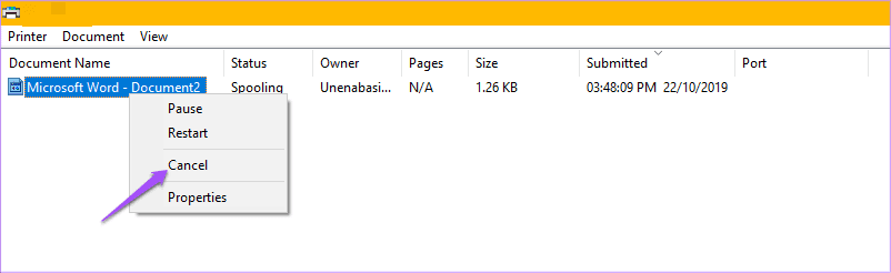Удаленная печать Team Viewer Отмена задания печати