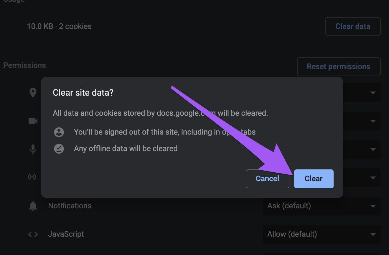 Исправьте листы Google, не загружающие Chrome 03