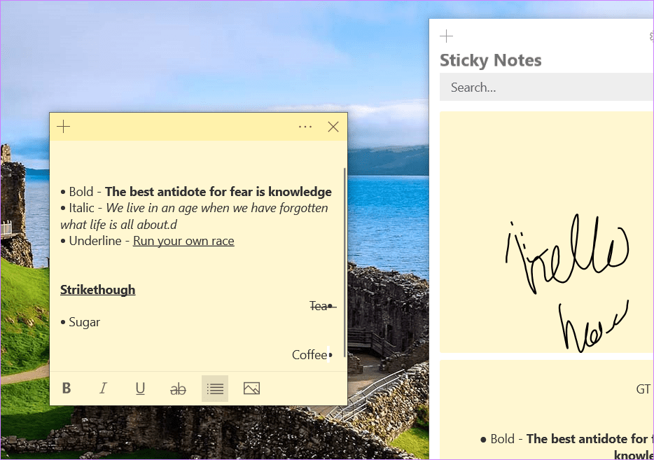 Липкие заметки против Google Keep 11