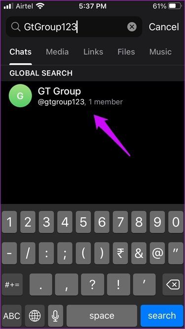 Как найти и присоединиться к группам и каналам Telegram 7