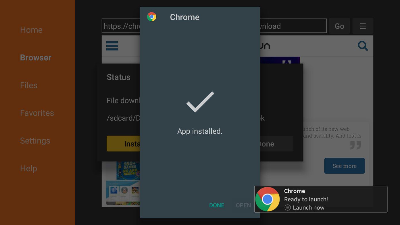 Chrome установлен