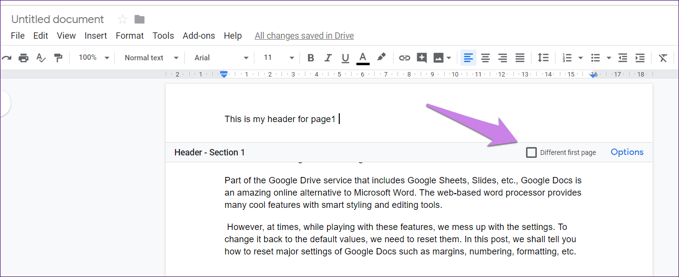 Другой верхний колонтитул Google Docs 8