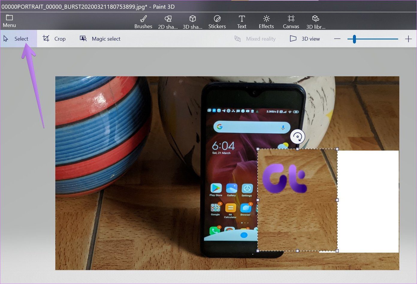 Как использовать Paint 3D для редактирования фотографий 5